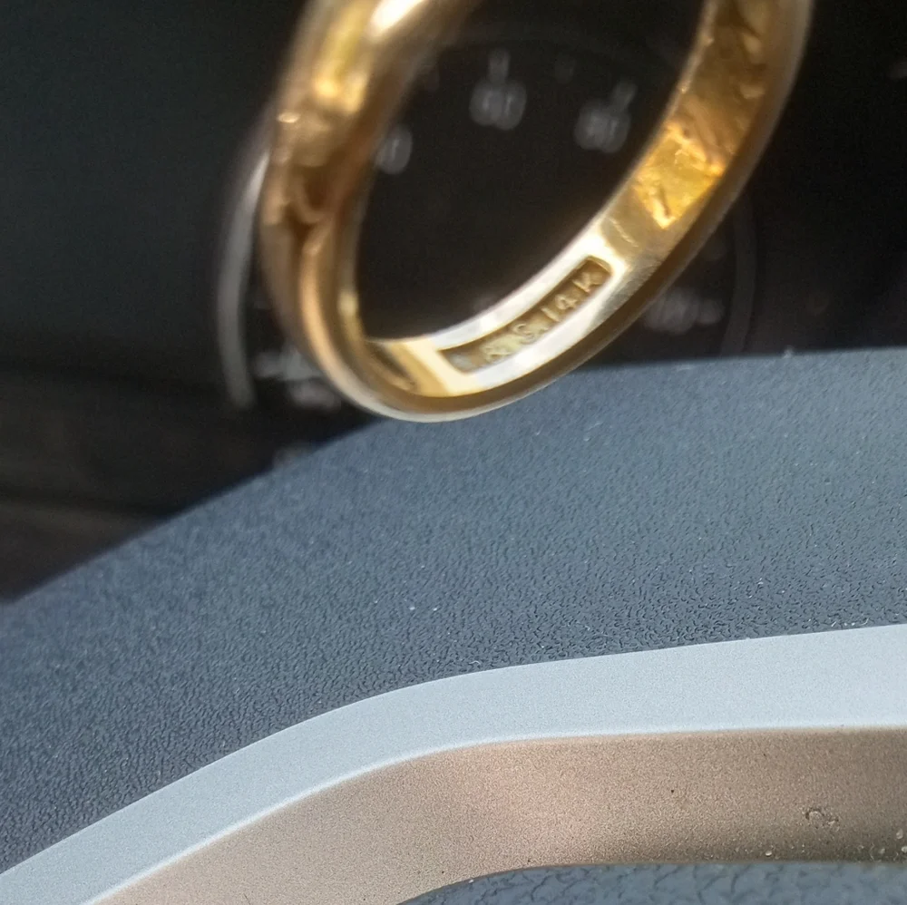 J.R. Wood & Sons Gold Vintage Victorian Wedding Band @ Early 1870's - Size: 9
